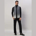 Men's Grey & Blue Ombre Scarf Comfortable Wool Muffler - Image 5