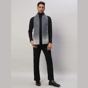 Men's Grey & Blue Ombre Scarf Comfortable Wool Muffler - Image 5