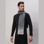 Men's Grey & Blue Ombre Scarf Comfortable Wool Muffler - Image 3
