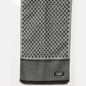 Men's ​Grey Diamond Wool Muffler Winter Neck Wraps - Image 7