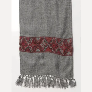 Men's Grey Wool Muffler Neck Wrap Reversible Scarf - Image 7