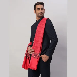 Men's Meditation Wrap Shawl Pink Wool - Image 3