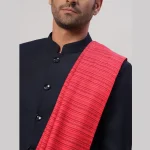 Men's Meditation Wrap Shawl Pink Wool - Image 6