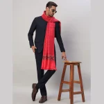 Men's Meditation Wrap Shawl Pink Wool - Image 2