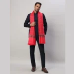 Men's Meditation Wrap Shawl Pink Wool - Image 5