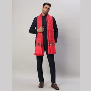 Men's Meditation Wrap Shawl Pink Wool - Image 5