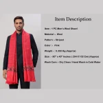Men's Meditation Wrap Shawl Pink Wool - Image 8