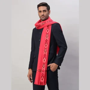 Mens Meditation Wrap Solid Pink Blanket / Shawl - Image 4