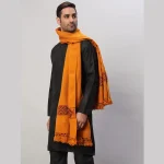 Men's Mustard Yellow Wool Shawl Chritstmas Gift - Image 3