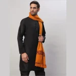 Men's Mustard Yellow Wool Shawl Chritstmas Gift - Image 4