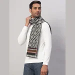 Men's Neck Wraps Grey Fair Isle Reversible Muffler - Image 3