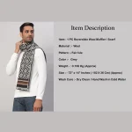 Men's Neck Wraps Grey Fair Isle Reversible Muffler - Image 8