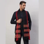 Men's Oversized Blanket Black Cashmere Scarf /Shawl