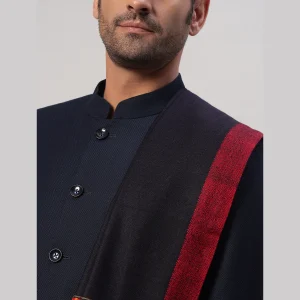 Men's Oversized Blanket Black Cashmere Scarf /Shawl - Image 6