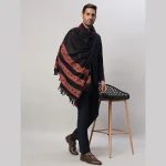 Men's Oversized Blanket Black Cashmere Scarf /Shawl - Image 2