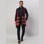 Men's Oversized Blanket Black Cashmere Scarf /Shawl - Image 5
