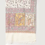 Men's Oversized Cashmere Shawl White Floral - Image 7