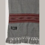 Men's Oversized Grey Soft Wool Shawl - Image 7