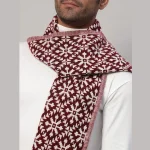 Men's Red Fair Isle Reversible Muffler - Image 6