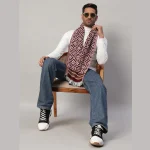 Men's Red Fair Isle Reversible Muffler - Image 2
