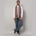 Men's Red Fair Isle Reversible Muffler - Image 5