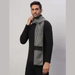 Men's Reversible Abstract Pattern Soft Wool Muffler - Image 3