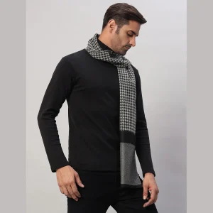 Men's Reversible Abstract Pattern Soft Wool Muffler - Image 4