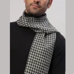 Men's Reversible Abstract Pattern Soft Wool Muffler - Image 5