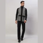 Men's Reversible Abstract Pattern Soft Wool Muffler - Image 7