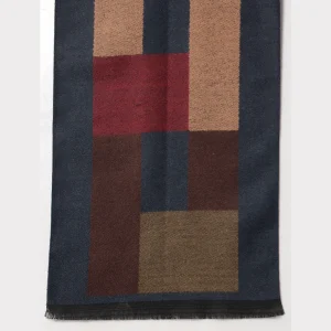 Men's Reversible Blue & Brown Check Pattern Muffler Gift - Image 7