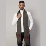 Men's Solid Brown Wool Muffler