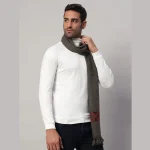 Men's Solid Brown Wool Muffler - Image 4