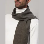Men's Solid Brown Wool Muffler - Image 6