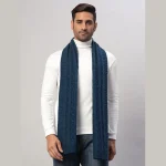 Men's Teal Blue Knitted Neck Wraps Muffler