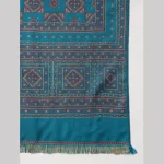Men's Turquoise Wool Shawl Foulard Style Stole - Image 7