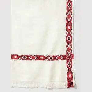 Men's White Wool Pashmina Wrap Shawl - Image 7