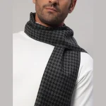 Men's Winter Grey & Black Abstract Scarf / Muffler - Image 6