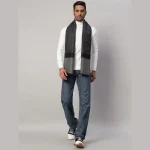 Men's Winter Grey & Black Abstract Scarf / Muffler - Image 5