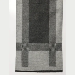 Men's Winter Soft Wool Grey & Black Striped Muffles - Image 7
