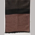 Men's Winter Soft Wool Scarf Brown Abstract Muffler - Image 7