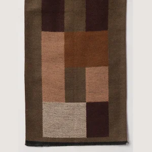 Men's Wool Scarf Brown & Beige Check Muffler 70"x12" - Image 7
