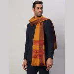 Men's Wrap Mustard Yellow Wool Shawl - Image 2