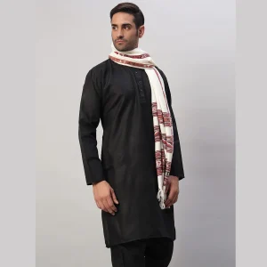 Men's Wraps White Wool Shawl Gift For Dad - Image 4