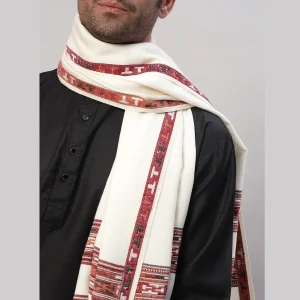 Men's Wraps White Wool Shawl Gift For Dad - Image 6