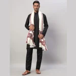 Men's Wraps White Wool Shawl Gift For Dad - Image 5