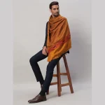 Mustard Yellow Shawl Striped Wrap Scarf 80"x40" - Image 2