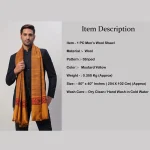 Mustard Yellow Shawl Striped Wrap Scarf 80"x40" - Image 8