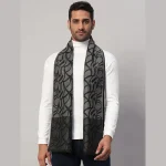 Neck Wrap Casual Reversible Black Abstract Muffler