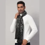 Neck Wrap Casual Reversible Black Abstract Muffler - Image 3