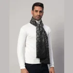 Neck Wrap Casual Reversible Black Abstract Muffler - Image 2